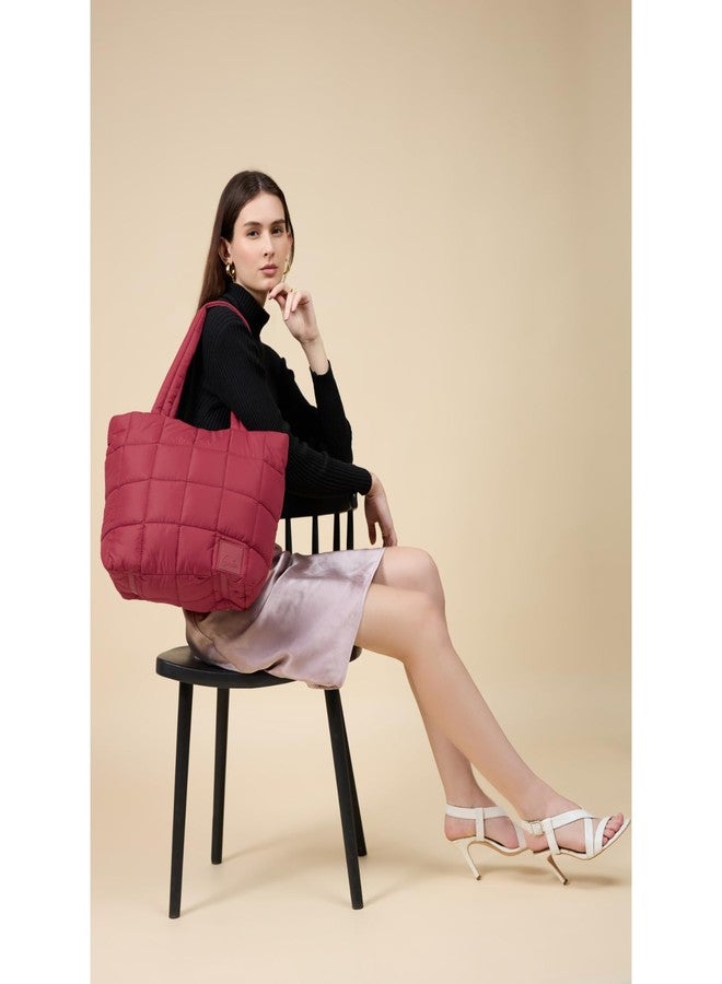 جيني حقيبة جيني القطيفة للبنات | 13 بوصة - 15 لترًا مع جيب واحد، وجيب مبطن للكمبيوتر المحمول، ومنظم | مثالية للكمبيوتر المحمول، ومستحضرات التجميل، والمذكرات، والأسلاك، والجامعة/العمل - عنابي - Image 2